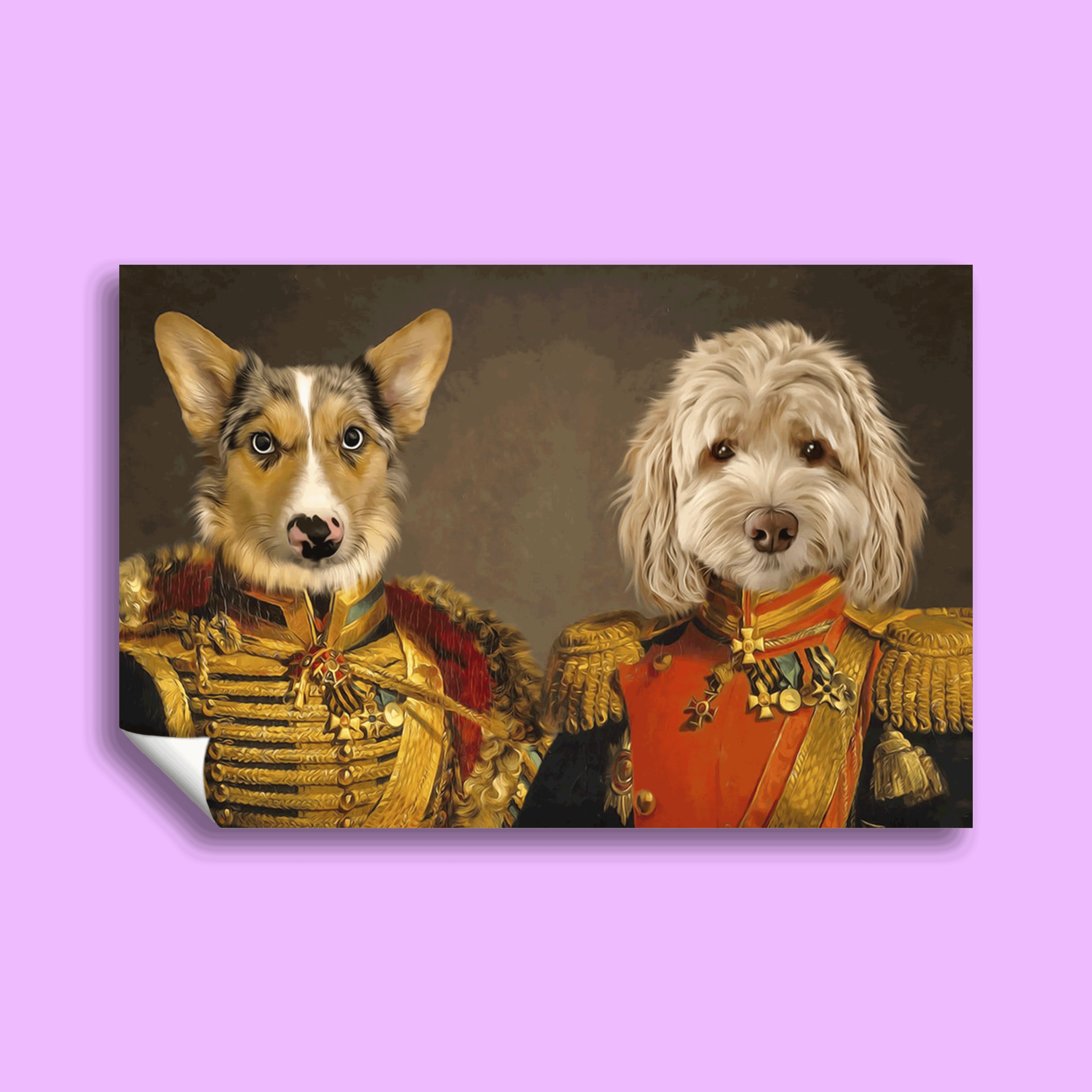 Majestic Military Duo - Custom Pet Portrait